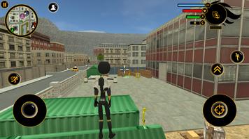 Black Panther Stickman jetpack Crime Simulator تصوير الشاشة 2