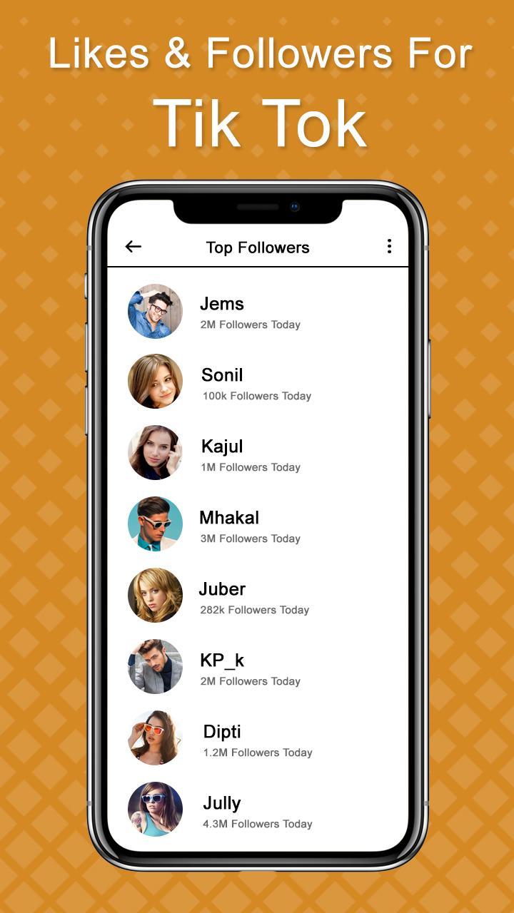 Followers & Likes For tik tok Free APK for Android Download