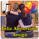 Vídeo de feliz aniversário para amiga com canções APK