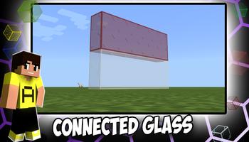 زجاج متصل - Mod for MCPE الملصق