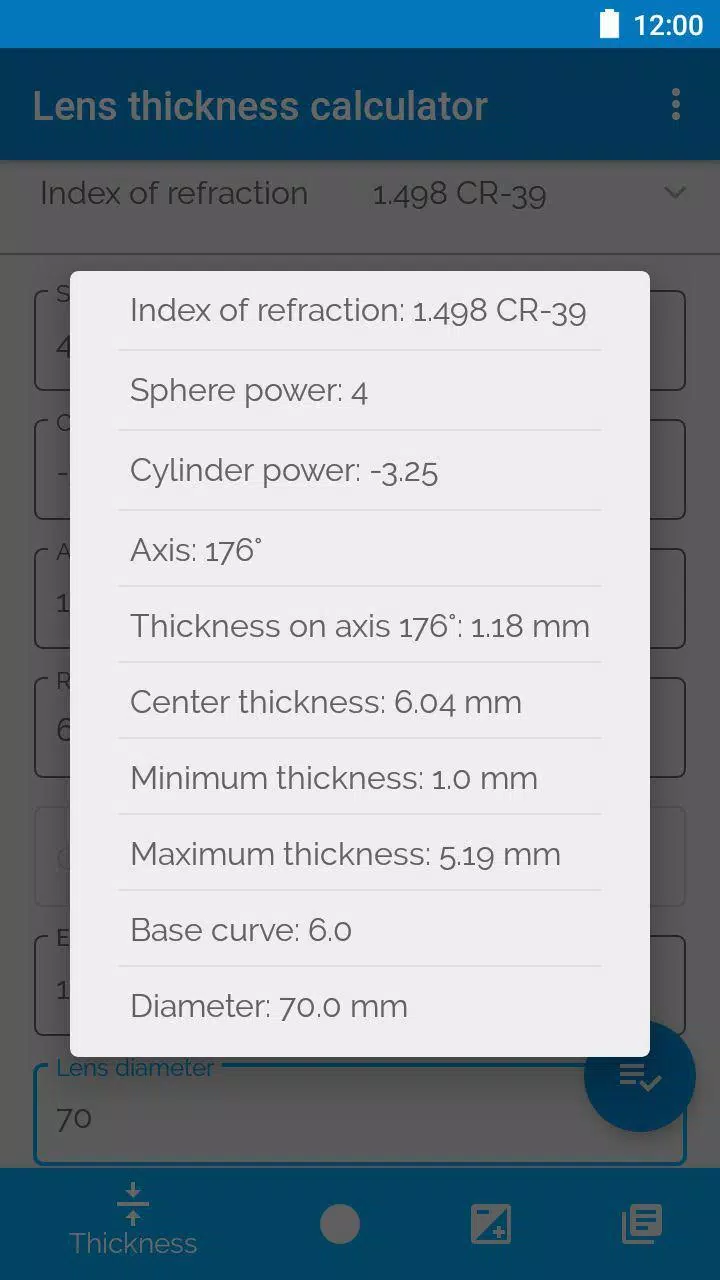 Lens thickness calculator APK for Android Download