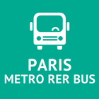 Plan metro rer bus paris icône