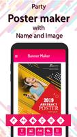 Party Poster Maker With Name And Image capture d'écran 1