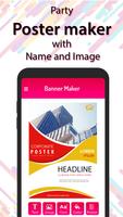 Party Poster Maker With Name And Image capture d'écran 2