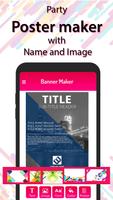 Party Poster Maker With Name And Image capture d'écran 3