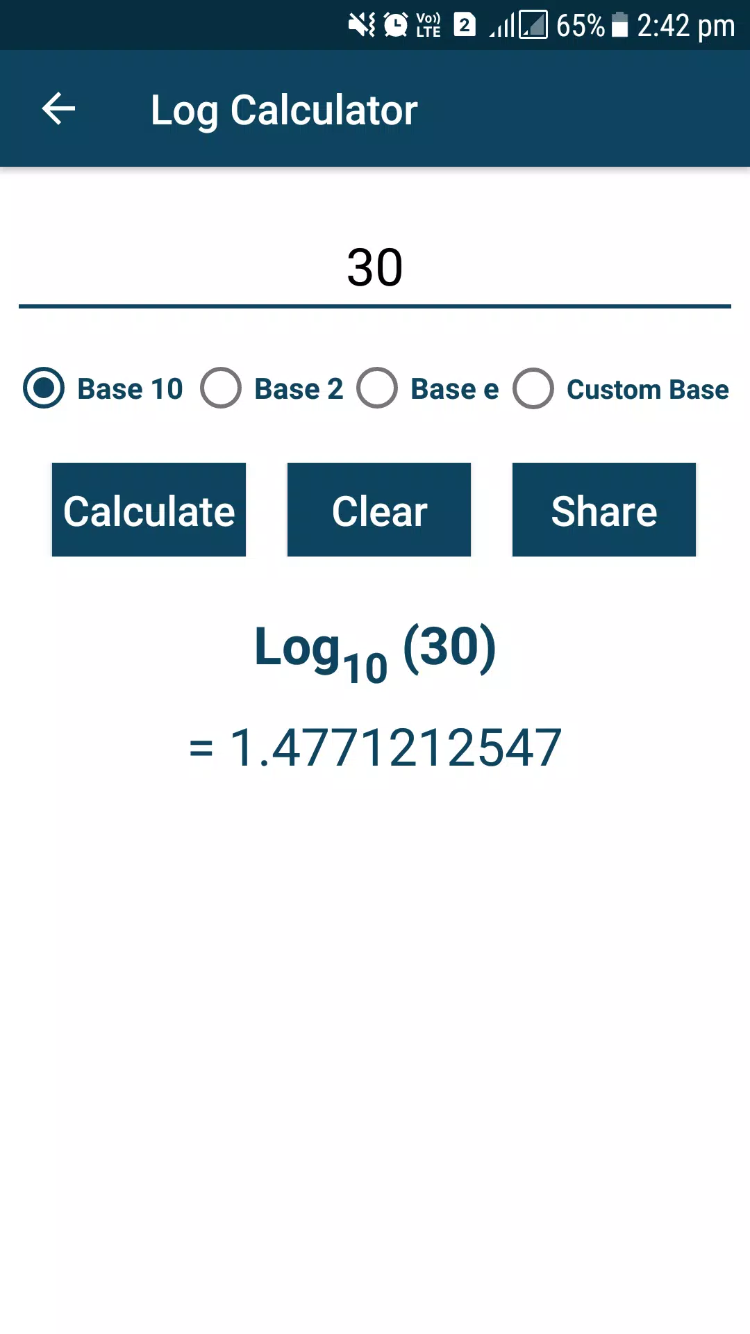 Log and Antilog Calculator APK pour Android Télécharger