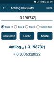Log and Antilog Calculator capture d'écran 1