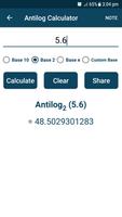 Log and Antilog Calculator capture d'écran 3