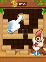 Puzzle Block Grid Wood poster