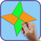 Make origami paper weapons in the steps the scheme icon