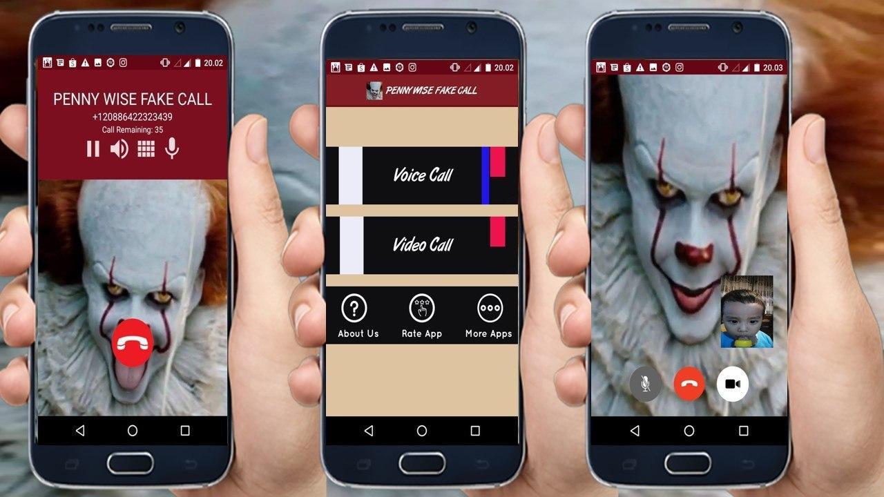 Fake Video Call by Pennywise free постер.