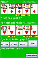 Perfect Video Poker Free capture d'écran 1