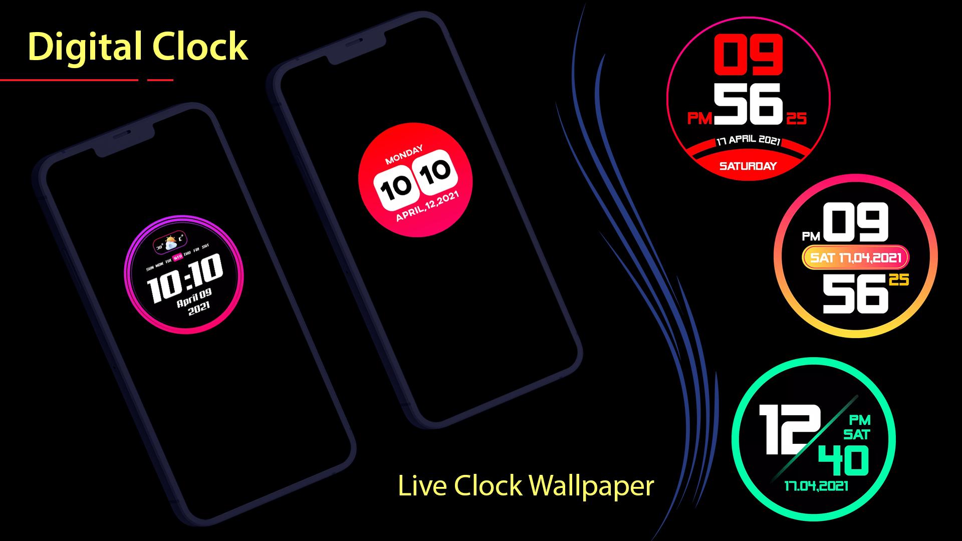 Digital Clock Wallpaper : Live Wallpaper for Android - APK Download