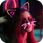 Neon Cat Stickers - Neon Art Photo Editor أيقونة