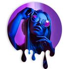 Neon & Drip Photo Maker أيقونة