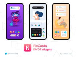 PixCards KWGT - Modern Card St screenshot 1