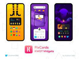 برنامه‌نما PixCards KWGT - Modern Card St عکس از صفحه