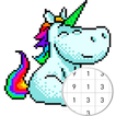 ”Unicorn Art Pixel - Color By N