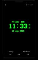 Pixel Digital Clock Affiche