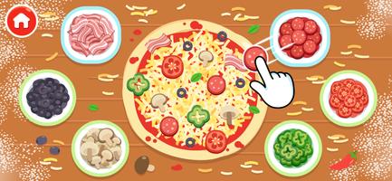 Poster Pizza, Cucinare Giochi di cibo