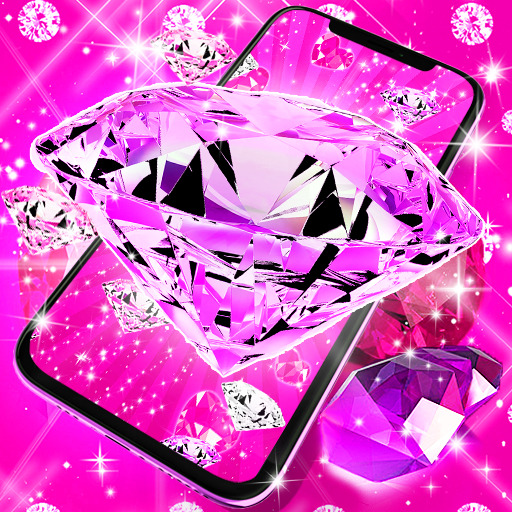 Pink diamonds live wallpaper