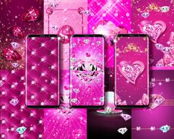 Pink diamonds live wallpaper capture d'écran 1