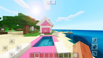 برنامه‌نما Pink Mansion Minecraft Game for Girls عکس از صفحه