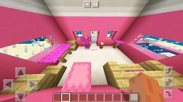 Pink Mansion Minecraft Game for Girls Affiche