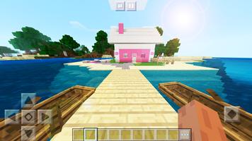 Pink Mansion Minecraft Game for Girls 截图 1