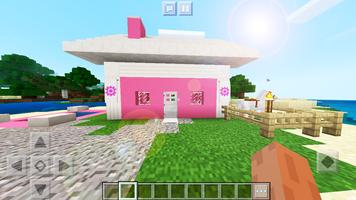 برنامه‌نما Pink Mansion Minecraft Game for Girls عکس از صفحه