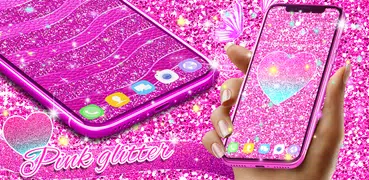 Pink glitter live wallpaper