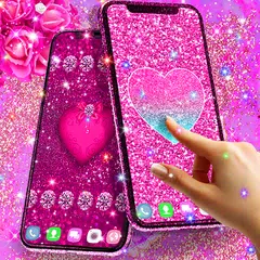 Pink glitter live wallpaper APK download