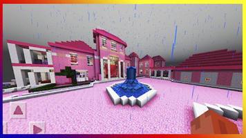 Pink house for minecraft poster