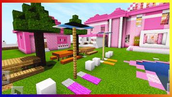 Pink house for minecraft capture d'écran 1