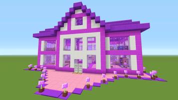 Pink houses for minecraft Ekran Görüntüsü 1