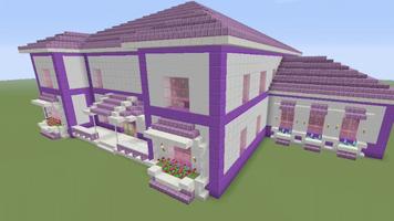 Pink houses for minecraft screenshot 2