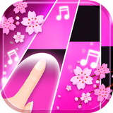 Flower Pink Piano Tiles - Girly Butterfly Songs icon