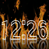 Feuer Uhr Live-Hintergründe Zeichen