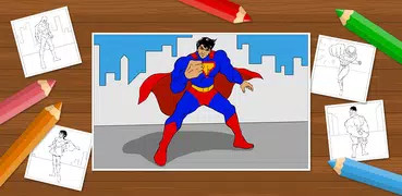 超級英雄：兒童填色遊戲