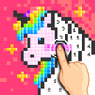 ”Unicorn Pixel - สีตามตัวเลข