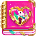 Unicorn Diary (with lock - fingerprint, password)