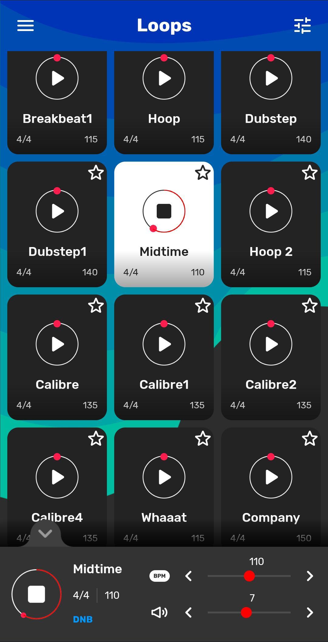 loop di batteria da scarica