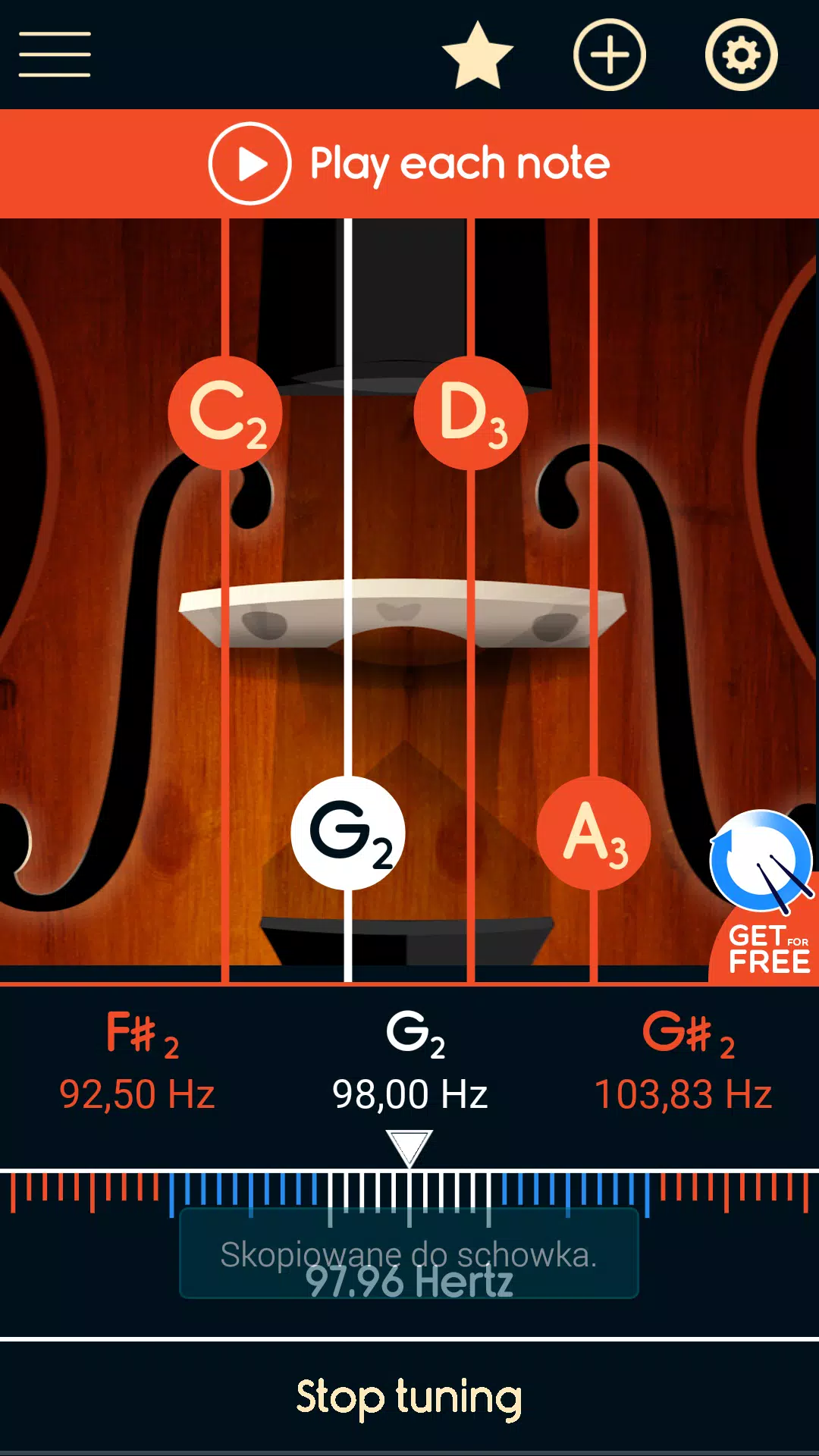 Master Violoncello Tuner APK for Android Download