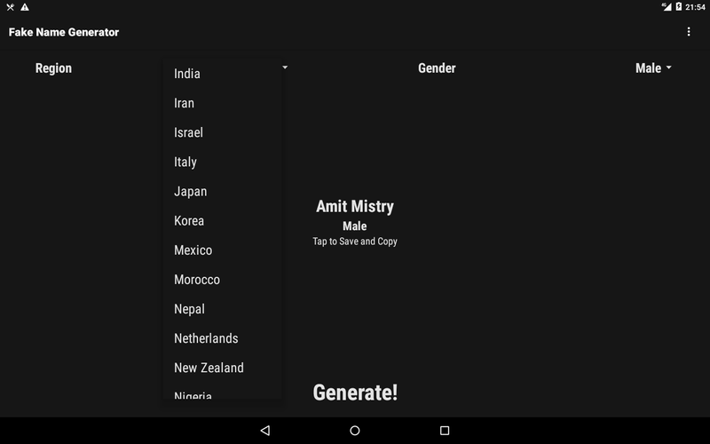 Fake Name Generator 53 Countries Male Female Apk 3 7 Download For Android Download Fake Name Generator 53 Countries Male Female Apk Latest Version Apkfab Com Fake Name Generator 53 Countries Male Female Apk 3 7 Download For Android Download Fake Name Generator 53 Countries Male Female Apk Latest Version Apkfab Com