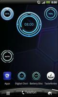 Digital Clock Widget Disc Plakat