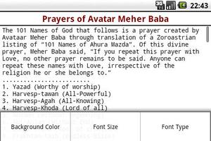 برنامه‌نما Prayers of Avatar Meher Baba عکس از صفحه