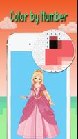 Pixel art: Princess color by number imagem de tela 3
