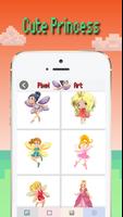 Pixel art: Princess color by number imagem de tela 1