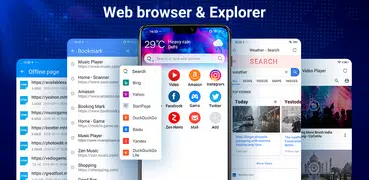 Webブラウザ - 高速、プライバシー、軽量Explorer