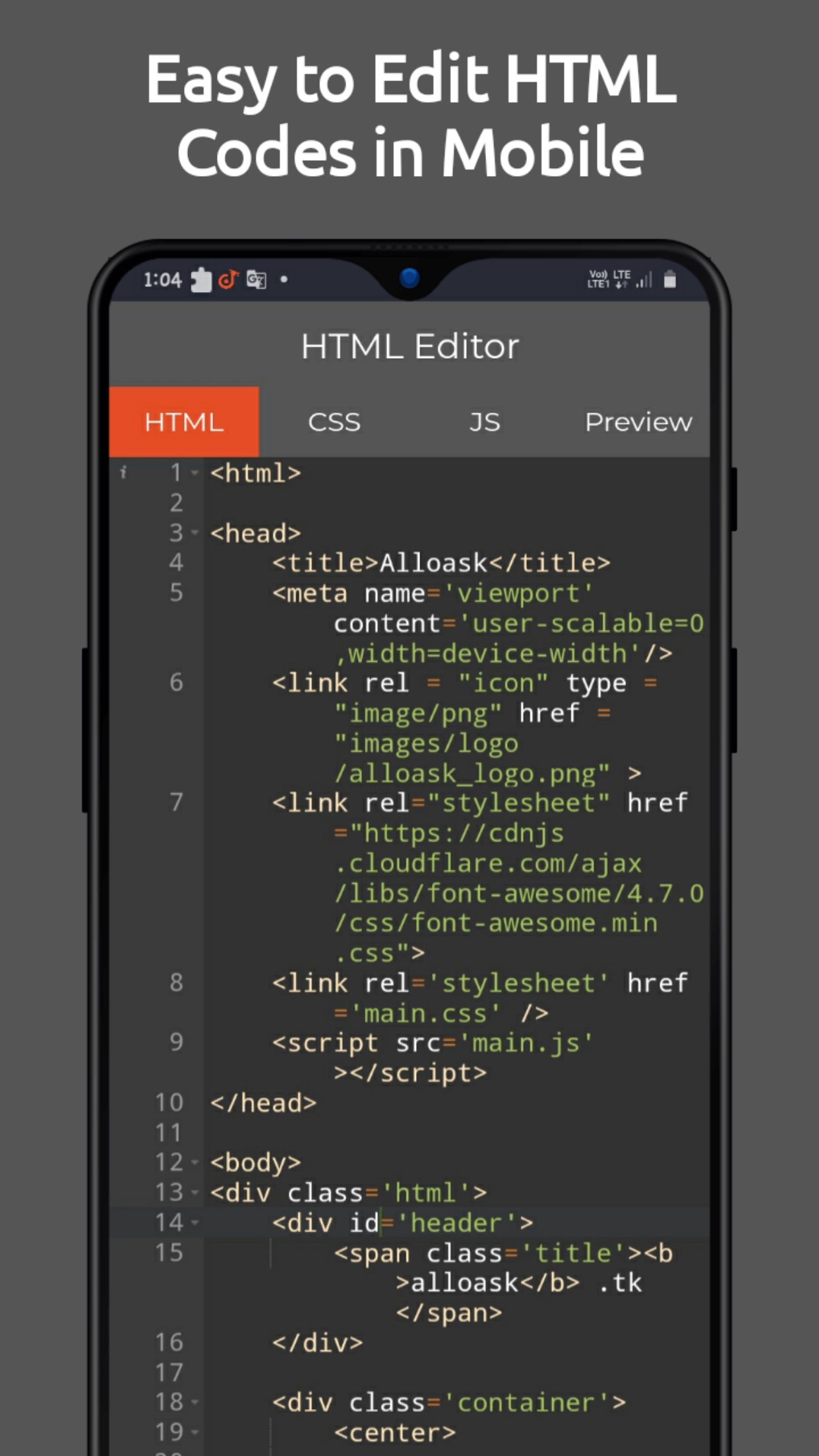 Mobile editor